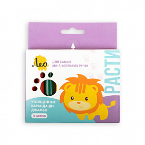 "Лео" "Расти" LTJS-12 Набор цветных трехгранных коротких карандашей джамбо заточенный 12 цв. – портал поставщиков НСППО - 1