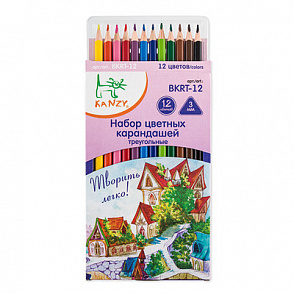 "KANZY" BKRT-12 Набор цветных карандашей треугольных 12 цв. – портал поставщиков НСППО - 1
