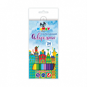 "KANZY" "Сказочный город" WCP-1024 Набор акварельных карандашей заточенный 24 цв. – портал поставщиков НСППО - 1