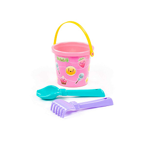 Набор №219: ведро малое с наклейкой, совок №2, грабельки №2, артикул 0511 – портал поставщиков НСППО - 1