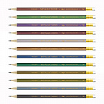 "ВКФ" "Metallic shine" MS04-12Д Карандаш графитный с ластиком заточенный ТМ (HB)