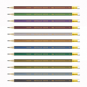 "ВКФ" "Metallic shine" MS04-12Д Карандаш графитный с ластиком заточенный ТМ (HB) – портал поставщиков НСППО - 1