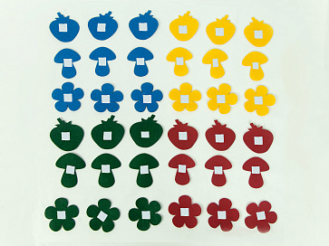 Аксессуары для жилета с 32 липучками: ягодка, грибочек, цветочек (36 фигур) | учебное оборудование на nsppo.ru - 0 Аксессуары для жилета с 32 липучками: ягодка, грибочек, цветочек (36 фигур) – портал поставщиков НСППО - 1