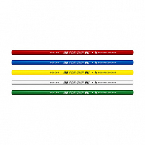 "ВКФ" "For GMP" Карандаш для письма по стеклу, металлу, пластику ПП пакет 2М (2B) незаточенный – портал поставщиков НСППО - 1