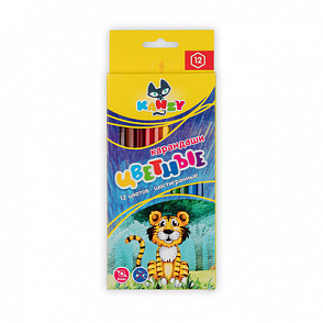 "KANZY" CP-2012 Набор цветных карандашей "Мой друг тигрёнок" 12 цв. – портал поставщиков НСППО - 1