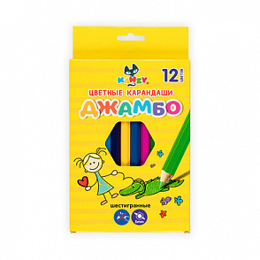 "KANZY" JCP-2012 Набор цветных карандашей джамбо "Фантазии" 12 цв. – портал поставщиков НСППО - 1