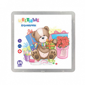 "Мишка" CPSM-9024 Набор цветных карандашей заточенный 24 цв. – портал поставщиков НСППО - 1