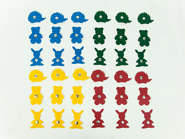 Аксессуары для жилета с 32 кнопками: зайчики, мишки, ёжики (36 фигур) – портал поставщиков НСППО - 1