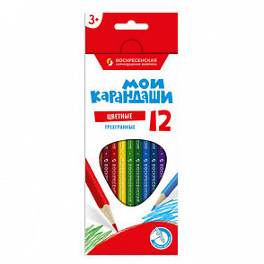 "ВКФ" "Мои карандаши" MP-CP-1012 Набор цветных трехгранных карандашей заточенный 12 цв. – портал поставщиков НСППО - 1