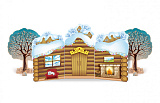 Комплект декораций “Домик у леса”