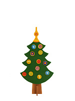 Набор "Новогодняя ель" (ель - чехол, 12 шаров, верхушка, 12 снежинок, 7 сугробов) Малый – портал поставщиков НСППО
