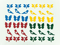 Аксессуары для жилета с 32 липучками: бабочки, птички, стрекозы (36 фигур) – портал поставщиков НСППО