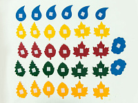 Аксессуары для жилета с 32 липучками: листья, тучки и капельки (32 фигуры) – портал поставщиков НСППО