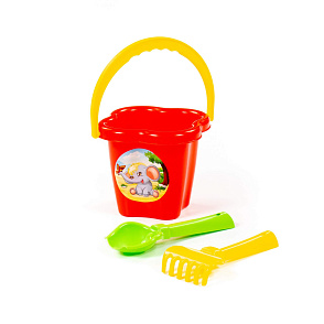 Набор №24: ведро-цветок среднее, совок №2, грабельки №2, Артикул 2167 – портал поставщиков НСППО - 1
