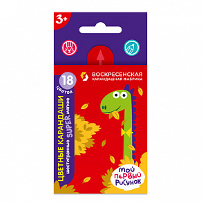 "ВКФ" "Super" SТCP-3018 Набор цветных карандашей, короткие "Диплодок" заточенный 18 цв. – портал поставщиков НСППО - 1