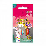 "ВКФ" "Super" SCP-1018 Набор цветных карандашей, короткие "Лама" заточенный 18 цв.