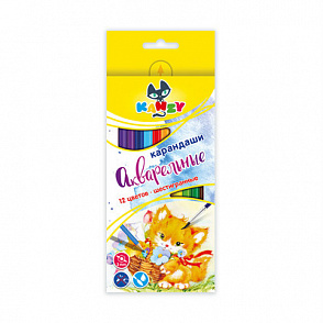 "KANZY" WCP-2012 Набор акварельных карандашей "Мой друг котенок" 12 цв. – портал поставщиков НСППО - 1