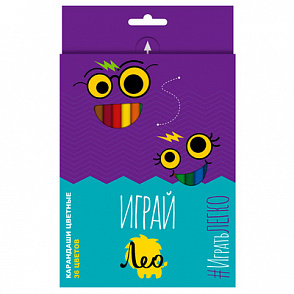 "Лео" "Играй" LGCP-36 Набор цветных трехгранных карандашей заточенный 36 цв. – портал поставщиков НСППО - 1