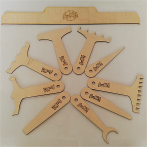 Набор инструментов для рисования песком (10 шт, фанера) – портал поставщиков НСППО - 1