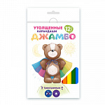 "Мишка" JTCP-9012 Набор цветных трехгранных карандашей джамбо заточенный 12 цв.