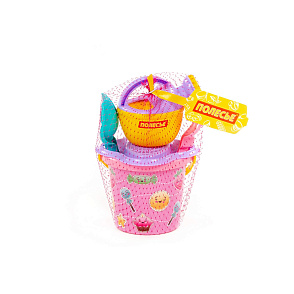 Набор №210: ведро малое с наклейкой, ситечко-цветок, совок №2, грабельки №2, лейка малая №3, артикул 0672 – портал поставщиков НСППО - 3