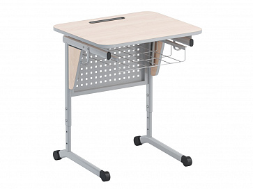 Стол ученический одноместный с перфорированной панелью и наклоном столешницы (0-24°). Рост.гр.№3-5 – портал поставщиков НСППО - 1