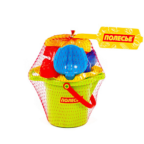 Набор №140: ведро малое с носиком, ситечко-цветок, совок №2, грабельки №2, формочки (заяц + лошадка + месяц), артикул 2883 – портал поставщиков НСППО - 3