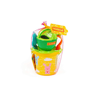 Набор №228: ведро малое с наклейкой, ситечко-цветок, совок №2, грабельки №2, 2 формочки, лейка малая №3, артикул 0559 – портал поставщиков НСППО - 8