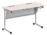 Стол ученический  двухместный с перфорированной панелью и наклоном столешницы (0-24°). Рост.гр.№3-5 Стол ученический  двухместный с перфорированной панелью и наклоном столешницы (0-24°). Рост.гр.№3-5