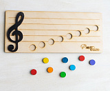 Тренажер "Звукоряд" 1 октава с цветными фишками