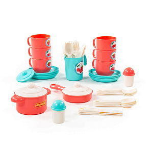 Набор детской посуды "Хозяюшка" на 6 персон (V3) (38 элементов) (в сеточке), артикул 80158 – портал поставщиков НСППО - 4
