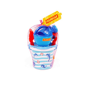 Набор №228: ведро малое с наклейкой, ситечко-цветок, совок №2, грабельки №2, 2 формочки, лейка малая №3, артикул 0559 – портал поставщиков НСППО - 3