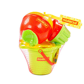 Набор №155: ведро малое с носиком, ситечко-цветок, совок №2, грабельки №2, 2 формочки, лейка малая №4, артикул 4955 – портал поставщиков НСППО - 8