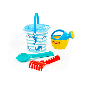 Набор №210: ведро малое с наклейкой, ситечко-цветок, совок №2, грабельки №2, лейка малая №3, артикул 0672 – портал поставщиков НСППО - 8