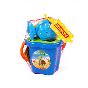 Набор №21: ведро-цветок среднее, ситечко-цветок, совок №2, грабельки №2, 3 формочки, Артикул 2136 – портал поставщиков НСППО - 3