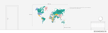 Дизайн-модуль Политическая карта мира (Пленка) – портал поставщиков НСППО - 2